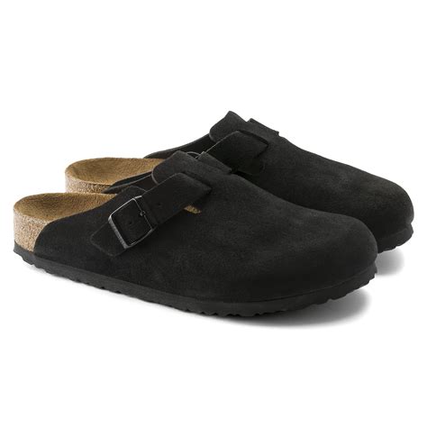 birkenstock black suede clogs.